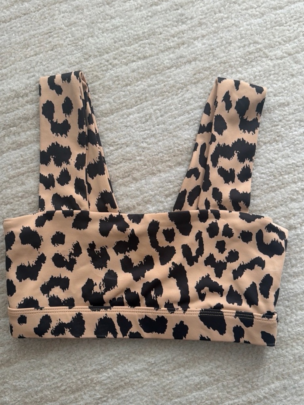 Allfenix Leopard Print Crop Top for Kids - Black on Tan